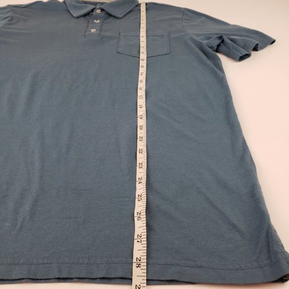 Free Fly Bamboo Blend Pocket Polo Shirt Size Large in Blue - Picture 5 of 7